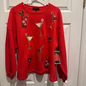 State of Mind Vibrant Red Holiday Sweater